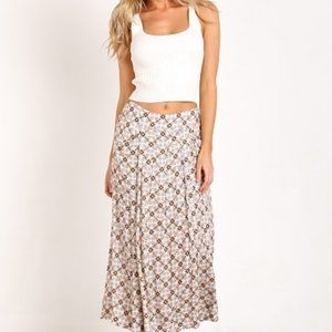 Free People Swept Away Printed Culottes Maxi Skirt